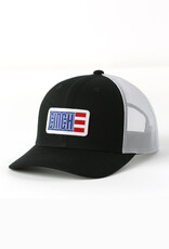 Cinch Cinch Black Flag Logo With White Mesh Snapback Trucker Ball Cap