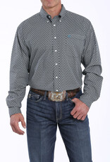 Cinch Mens Cinch Long Sleeve Black Print Western Button Shirt