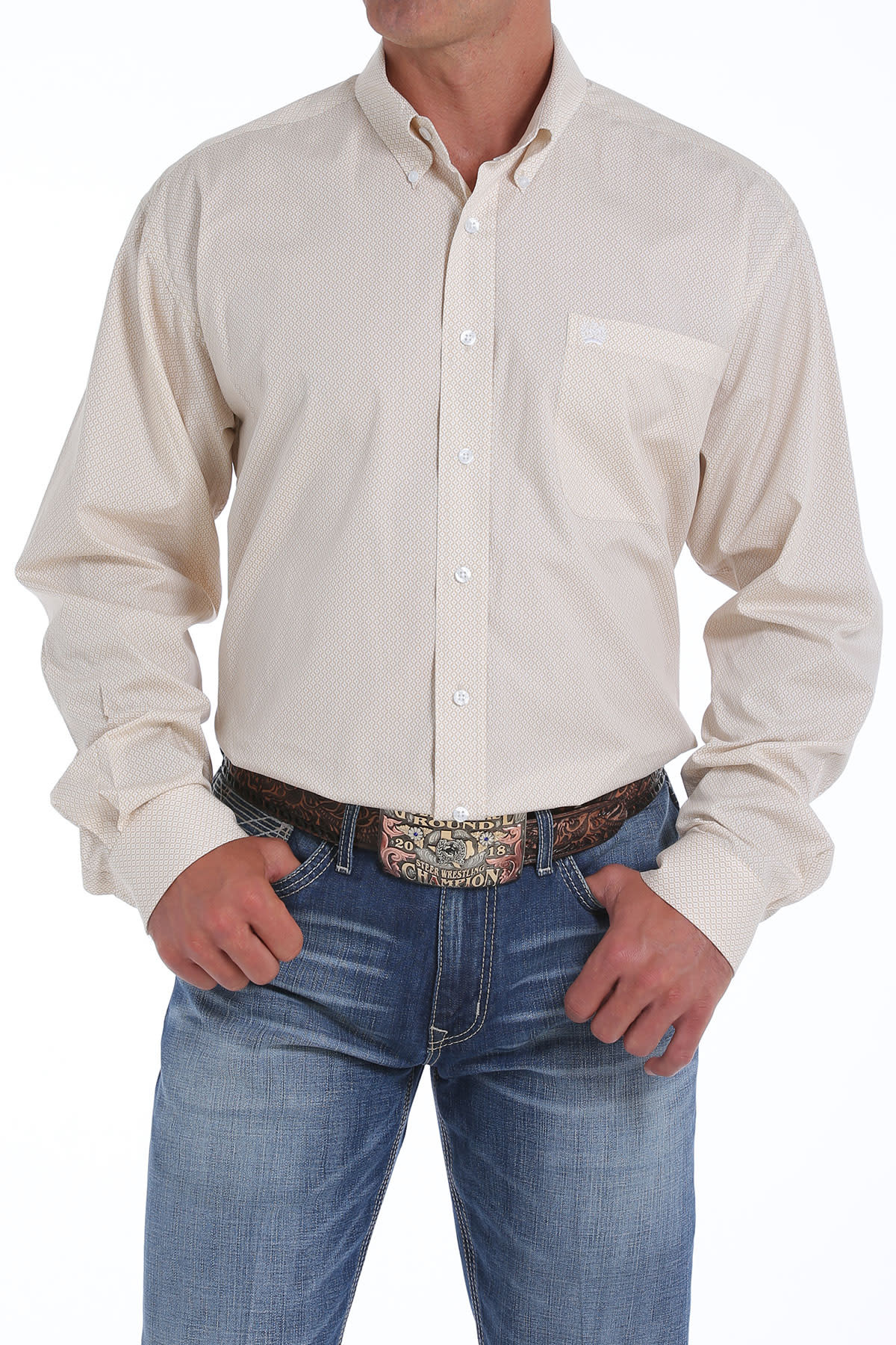 Men's 4 Button Khaki Striped Vested Long Zoot main image 1