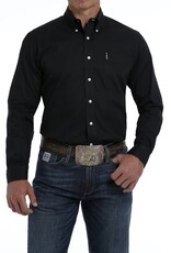 Cinch Mens Modern Fit Cinch Long Sleeve Solid Black Button Down Western Shirt