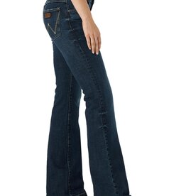 Womens Wrangler Mid Rise Retro Mae Dark Wash Samantha Trouser