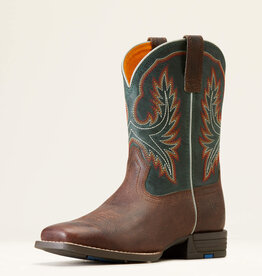 Ariat Ariat Kids Brown Green Wilder Square Toe Western Cowboy Boot