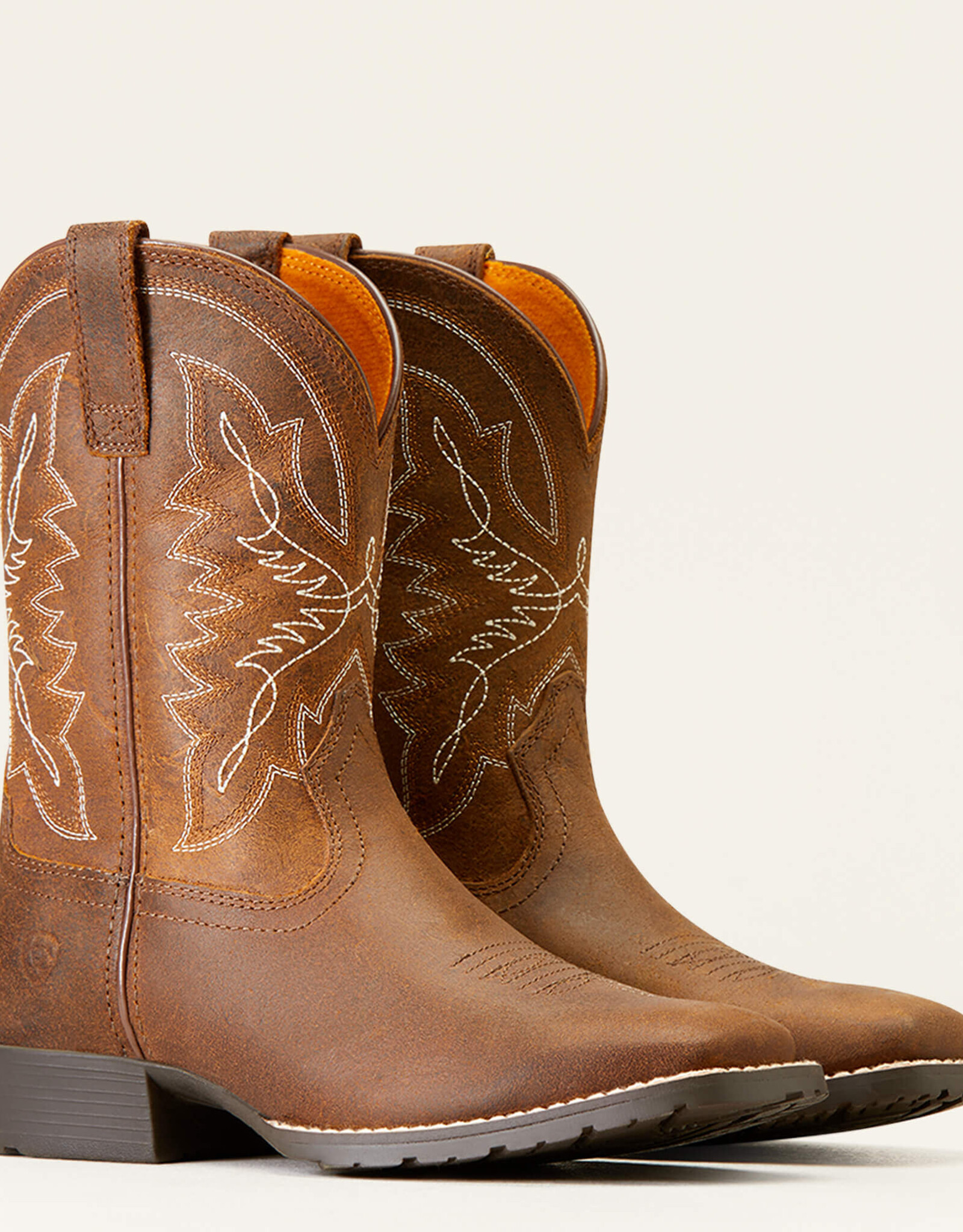 Ariat Ariat Kids Distress Tan Hybrid Ranger Square Toe Western Cowboy Boot