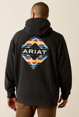 Ariat Ariat Mens Heather Black Diamond Aztec Canyon Brushed Fleece Hoodie