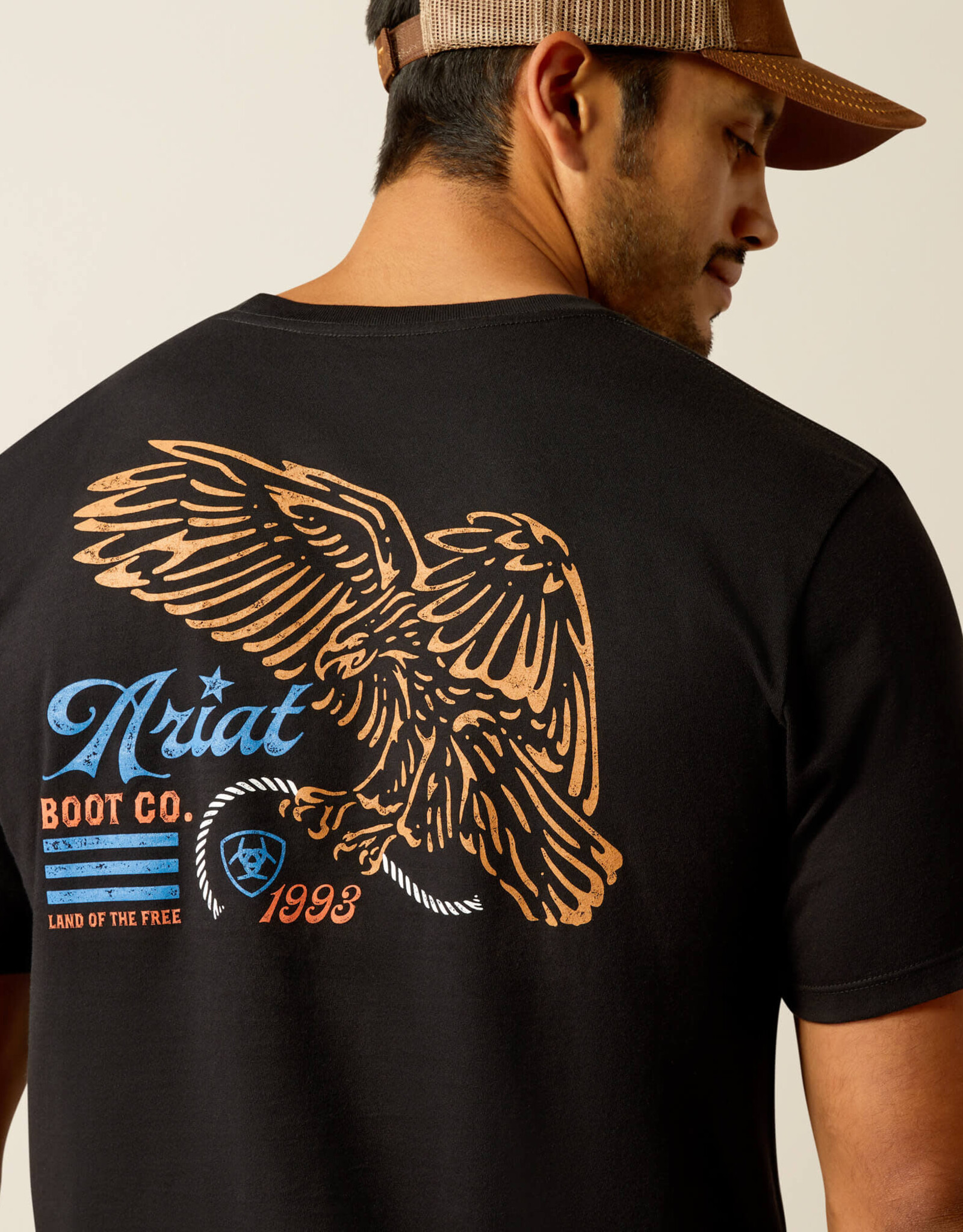 Ariat Ariat Mens Eagle Freedom Black Short Sleeve T Shirt