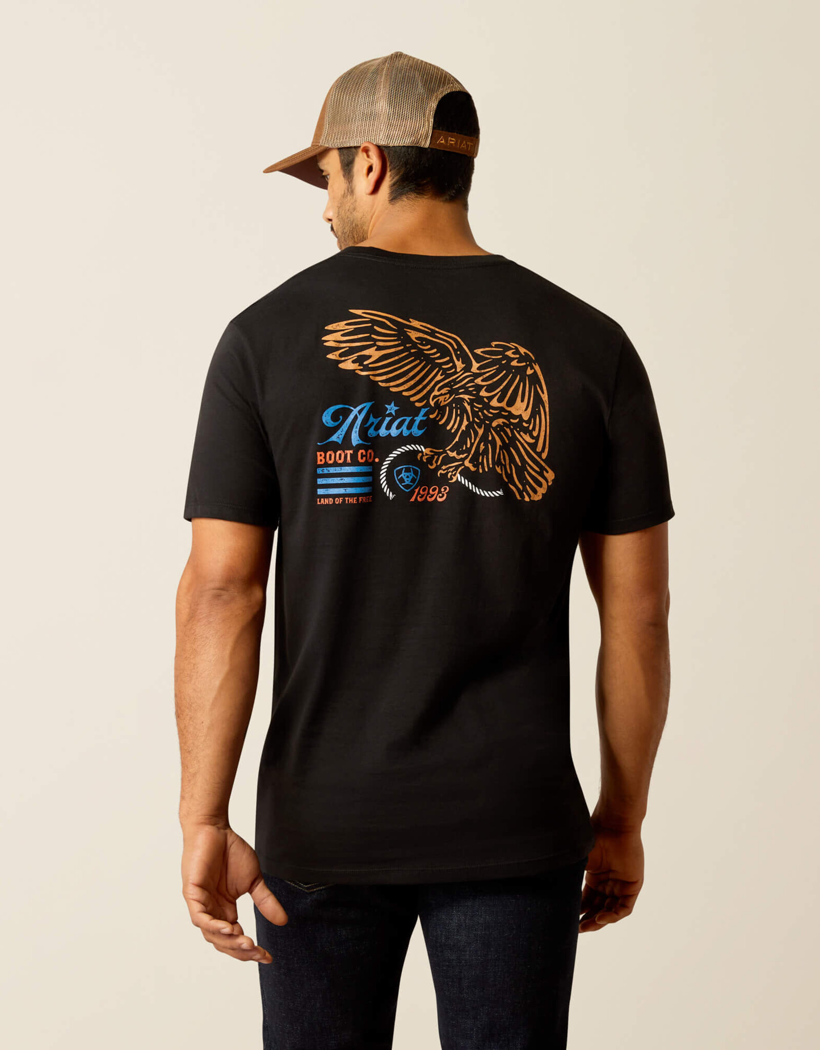 Ariat Ariat Mens Eagle Freedom Black Short Sleeve T Shirt