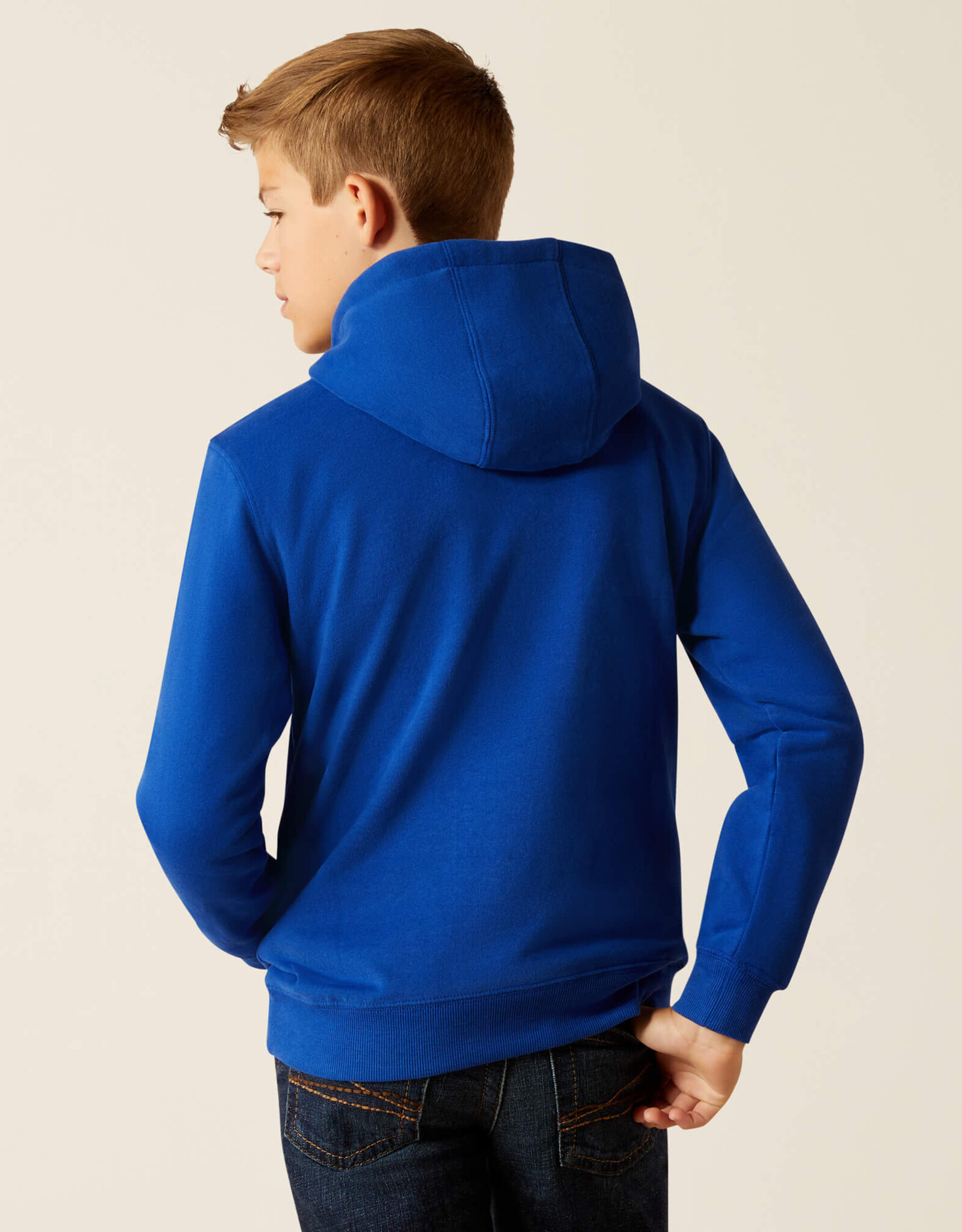 Ariat Boys Ariat Logo Flag Screen Print Royal Blue Hooded Sweatshirt