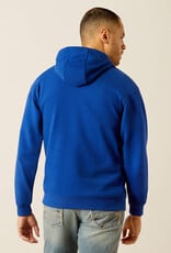 Ariat Ariat Mens Royal Blue Flag Design Brushed Fleece Hoodie