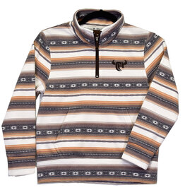 Cowboy Hardware Boys Rust Aztec Quarter Zip Long Sleeve Pullover