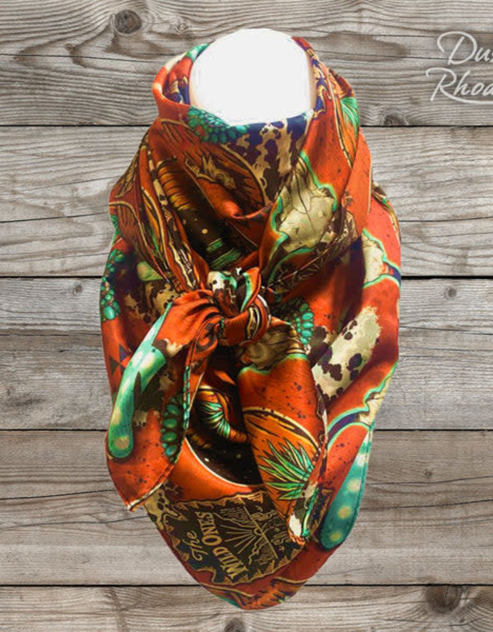 Dusti Rhoads Wild As You 100% Silk 36x36 Wild Rag