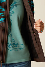 Ariat Ariat Womens Aurora Softshell Concealed Carry Peoria Turquoise Chocolate Fleece Lined Jacket