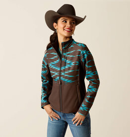 Ariat Ariat Womens Aurora Softshell Concealed Carry Peoria Turquoise Chocolate Fleece Lined Jacket