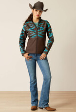 Ariat Ariat Womens Aurora Softshell Concealed Carry Peoria Turquoise Chocolate Fleece Lined Jacket