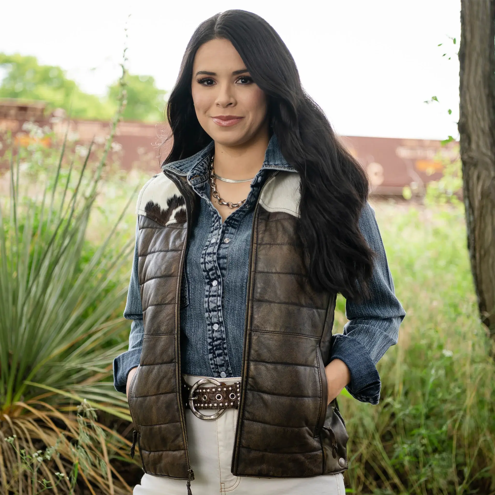 Cowhide vest hotsell