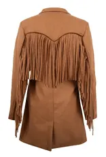 Womens STS Chestnut Hattie Wool Fringe Jacket