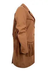 Womens STS Chestnut Hattie Wool Fringe Jacket