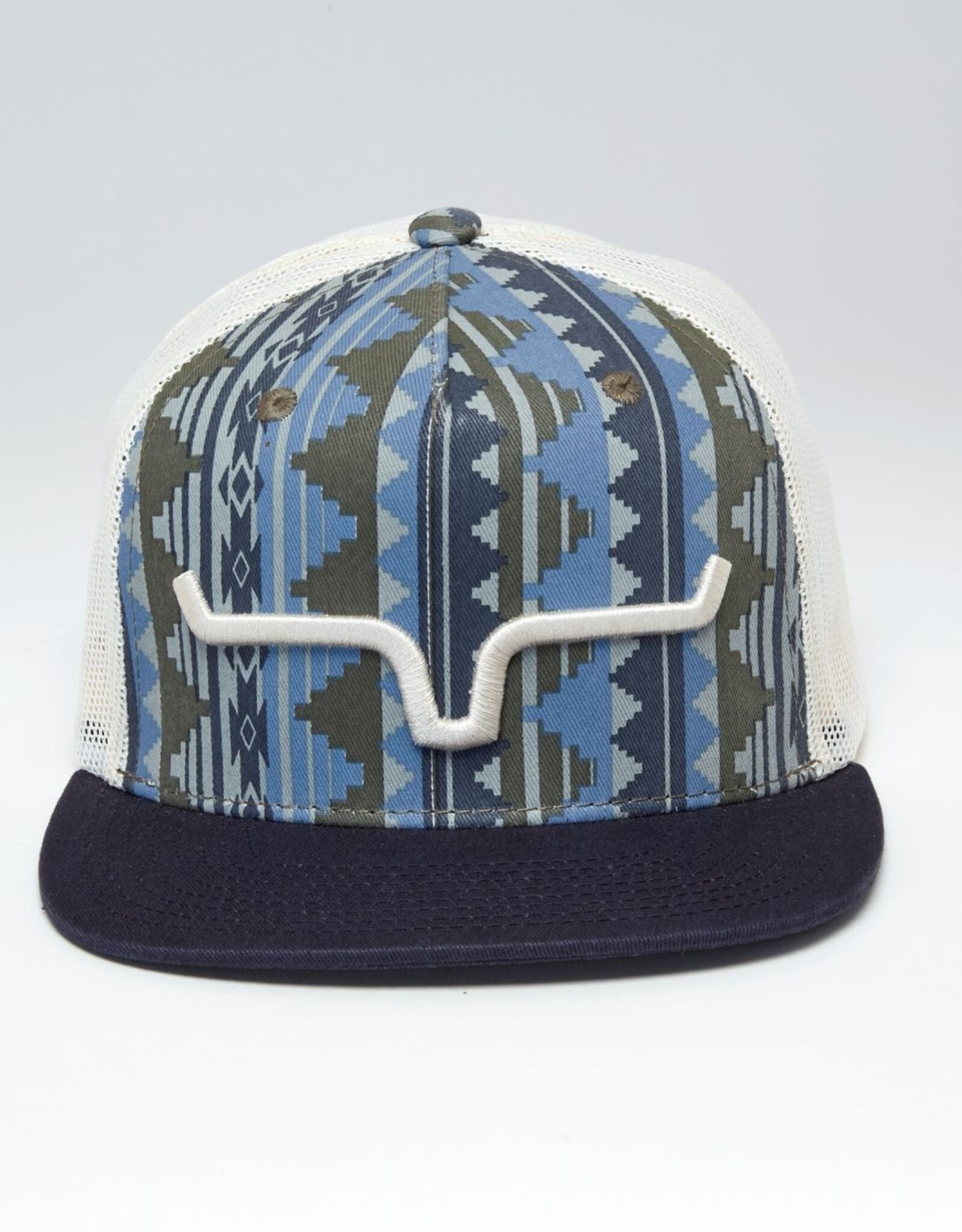 Kimes Navy Aztec Sorocco Trucker Mesh Snap Back Ball Cap