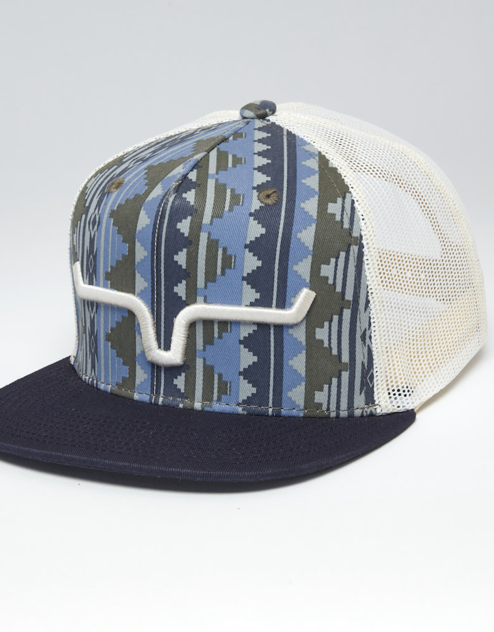 Kimes Navy Aztec Sorocco Trucker Mesh Snap Back Ball Cap