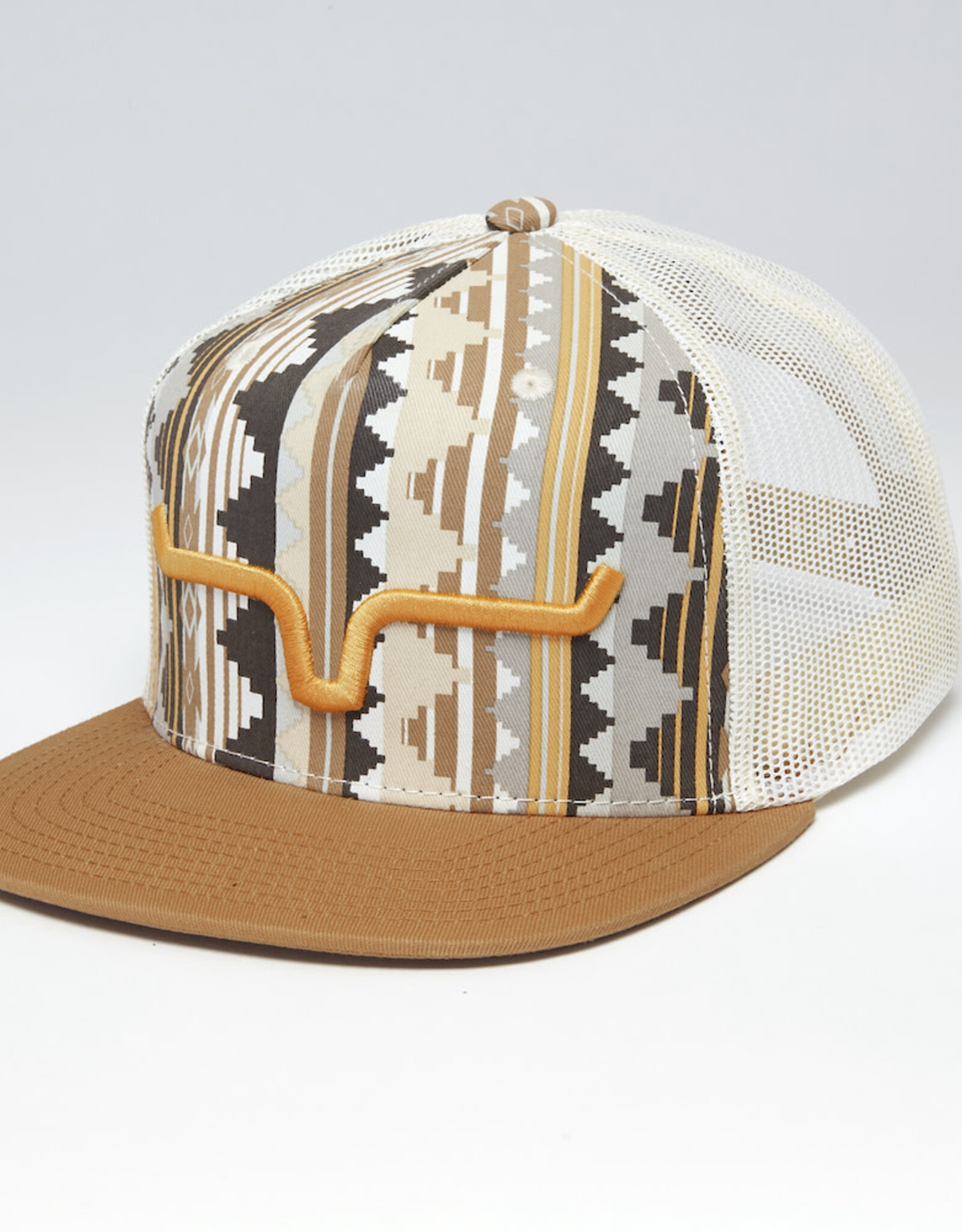 Kimes WW Brown Aztec Sorocco Trucker Mesh Snap Back Ball Cap