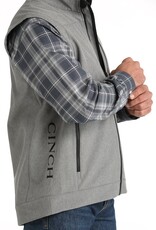 Cinch Mens Cinch Grey Pinstripe Bonded Vest Cinch Mens Cinch Grey Pinstripe Bonded Vest