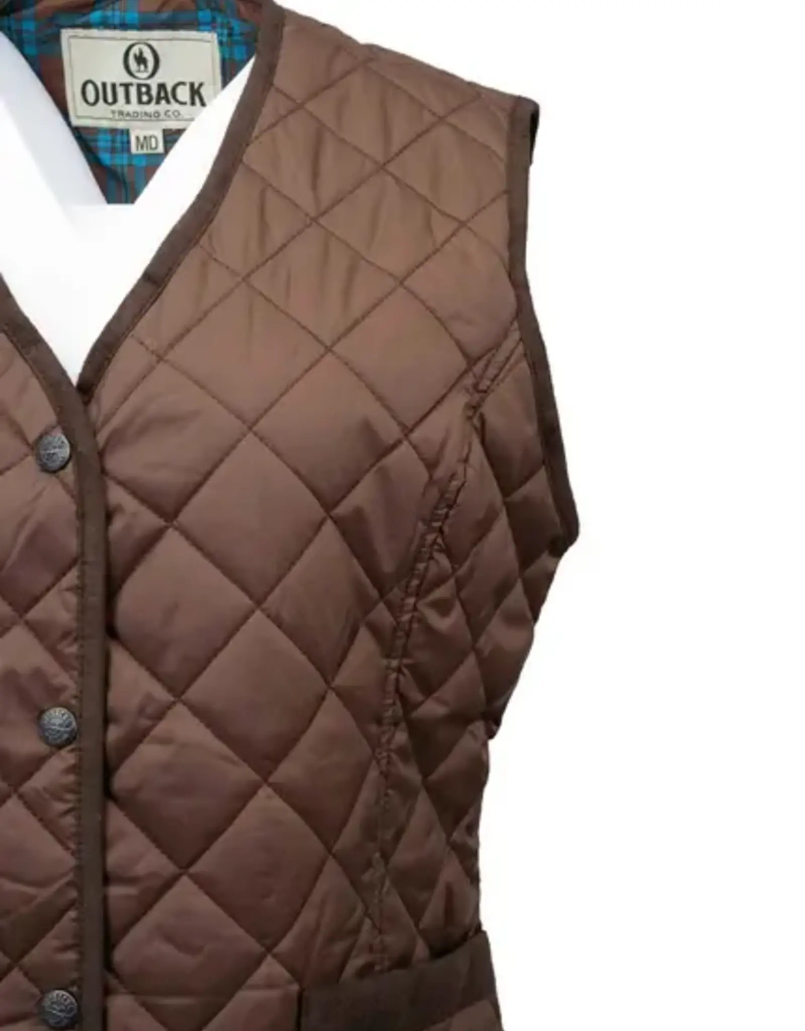 Womens Outback Chocolate Brown Quilted Barn Vest ~ M - 3X