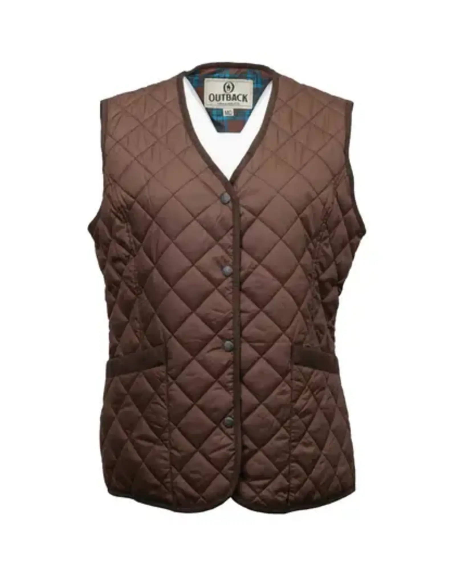 Womens Outback Chocolate Brown Quilted Barn Vest ~ M - 3X