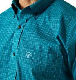 Ariat Ariat Mens Pro Series Porter Teal Print Classic Fit Long Sleeve Western Button Shirt ~ M - 3X & Talls