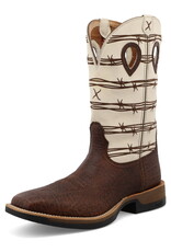 Mens  12" Tech X Twisted X Brown Elephant Print Western Cowboy Boot