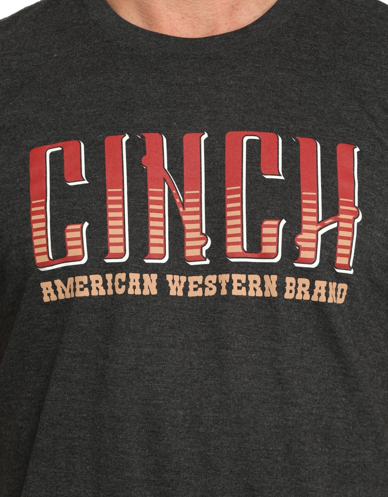 Cinch Mens Cinch Charcoal Grey Short Sleeve T Shirt