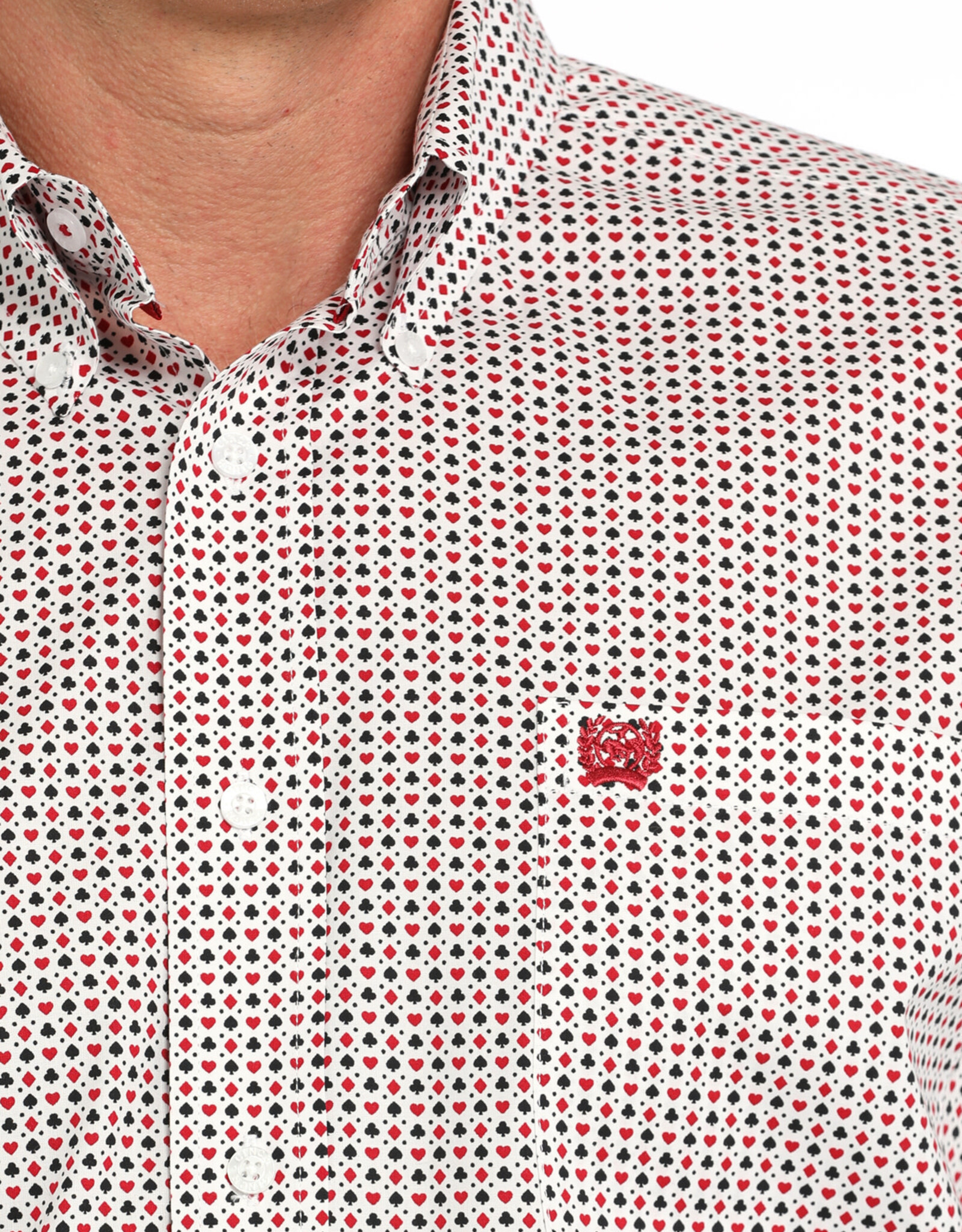 Cinch Mens Cinch Playing Card Print Long Sleeve Western Button Arena Shirt