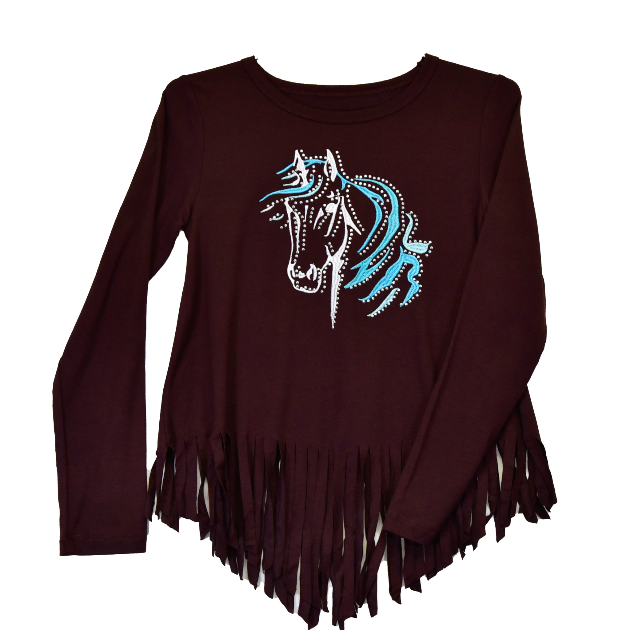 Women's Cinch Long Sleeve| Horses Black + Brown