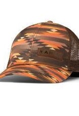Ariat Womens Ariat Brown Aztec Ponyflo Velcro Mesh Baseball Cap