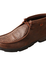 Mens Twisted X Chukka Driving Mocs Brown Tooled