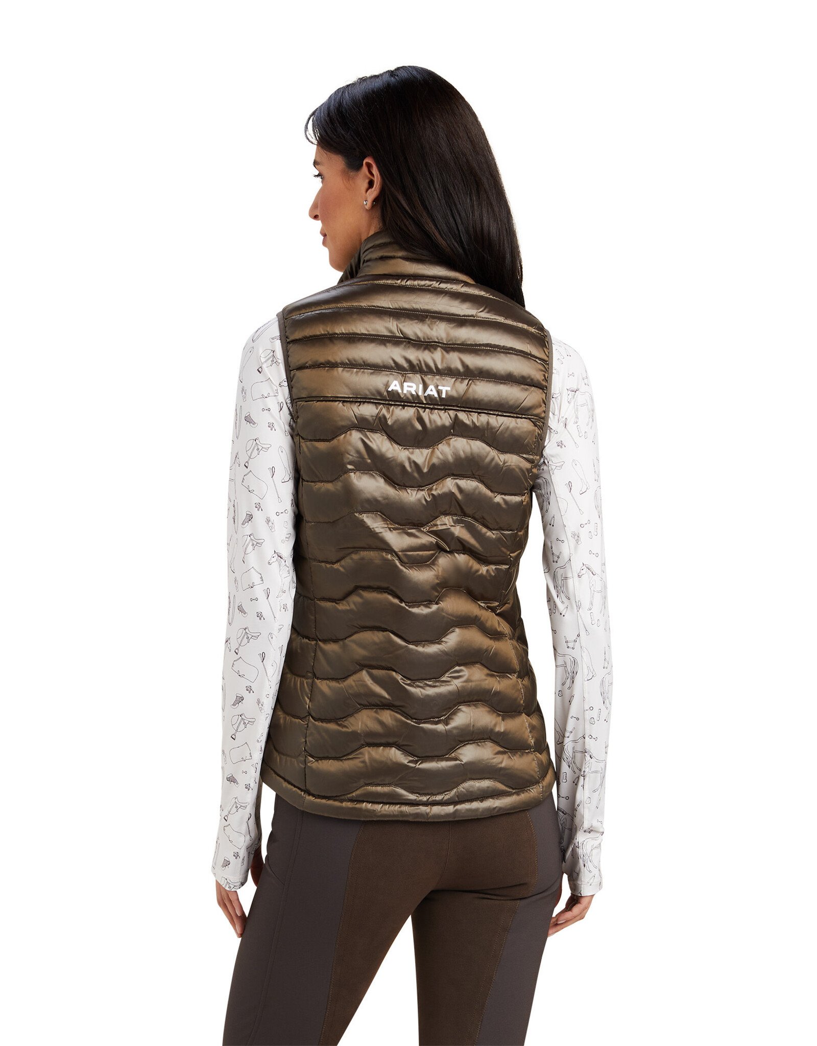 Ariat Ariats Womens Iridescent Banyan Bark Ideal Down Vest