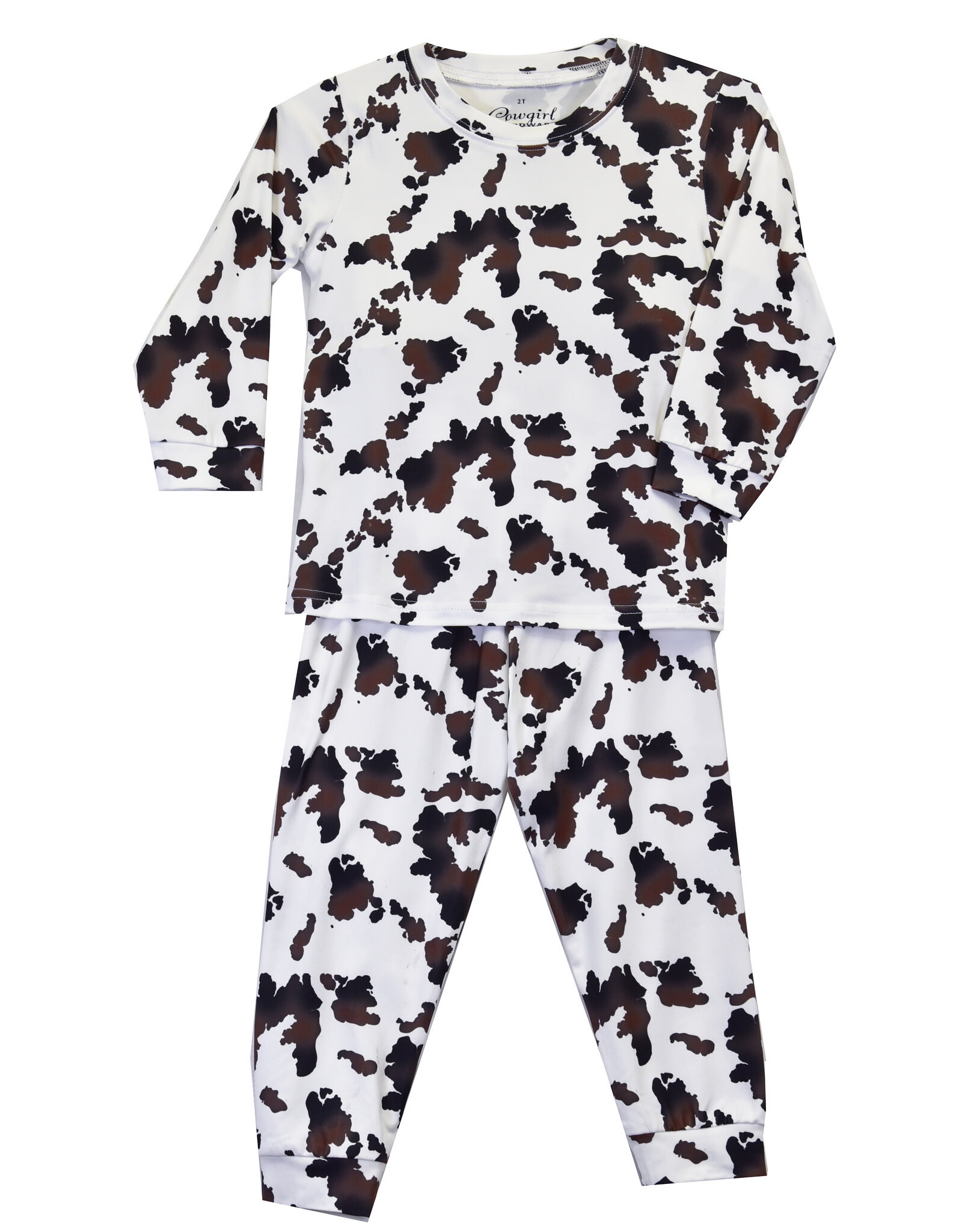 Infant Toddler Moody Cow Print Pajamas Two Piece Playset
