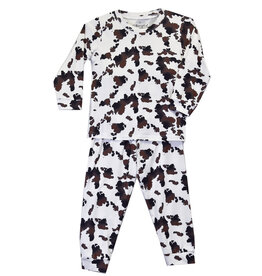 Infant Toddler Moody Cow Print Pajamas Two Piece Playset