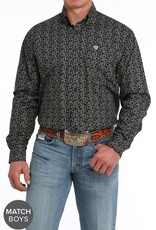 Cinch Mens Cinch Navy Lariat Rope Print Long Sleeve Western Button Arena Shirt