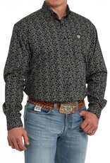 Cinch Mens Cinch Navy Lariat Rope Print Long Sleeve Western Button Arena Shirt
