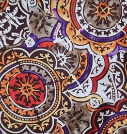 Wild Rag 33x33 Orange Purple 100% Silk