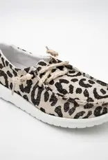 Womens Gypsy Jazz Echo Brown Cream Sparkle Leopard Slip On Shoe