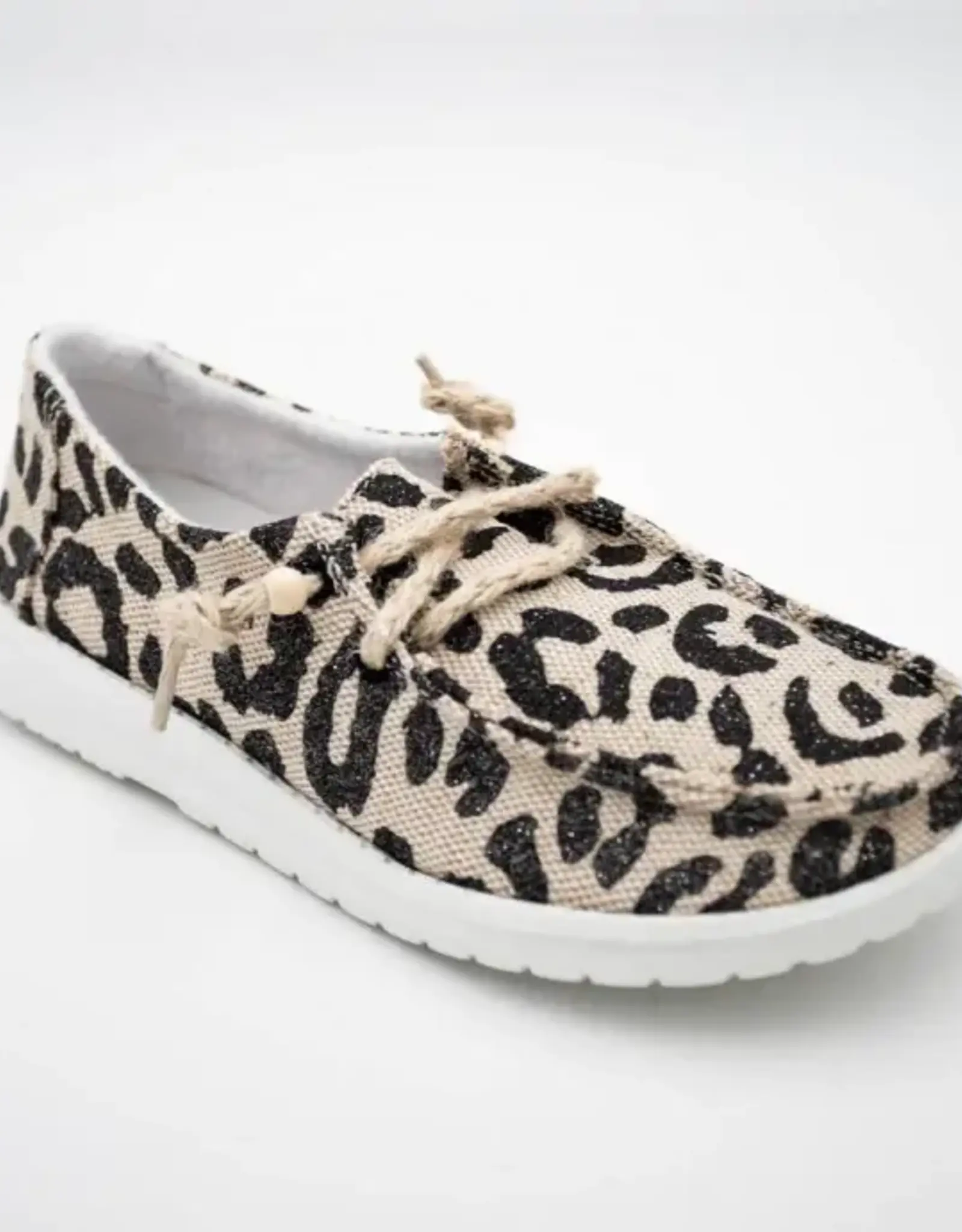 Womens Gypsy Jazz Echo Brown Cream Sparkle Leopard Slip On Shoe