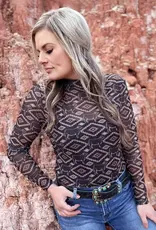 Womens Show Me Your Steer Long Sleeve Mesh Shirt