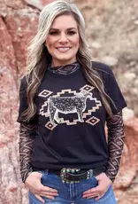 Womens Show Me Your Steer Long Sleeve Mesh Shirt