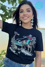 Womens God's Country Black Short Sleeve T Shirt