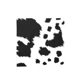 Party West Black Cowhide Cocktail Napkins (Pack of 20)