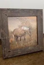 Summer Snow Art Into The Saddle I Go 8X8 Framed Picture