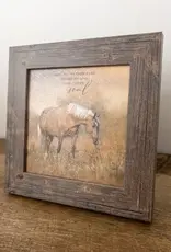 Summer Snow Art Into The Saddle I Go 8X8 Framed Picture