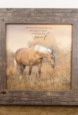 Summer Snow Art Into The Saddle I Go 8X8 Framed Picture
