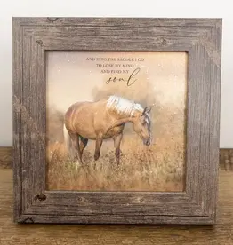 Summer Snow Art Into The Saddle I Go 8X8 Framed Picture