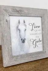 Summer Snow Art Live Like Someone Left Gate Open 8X8 Framed Picture